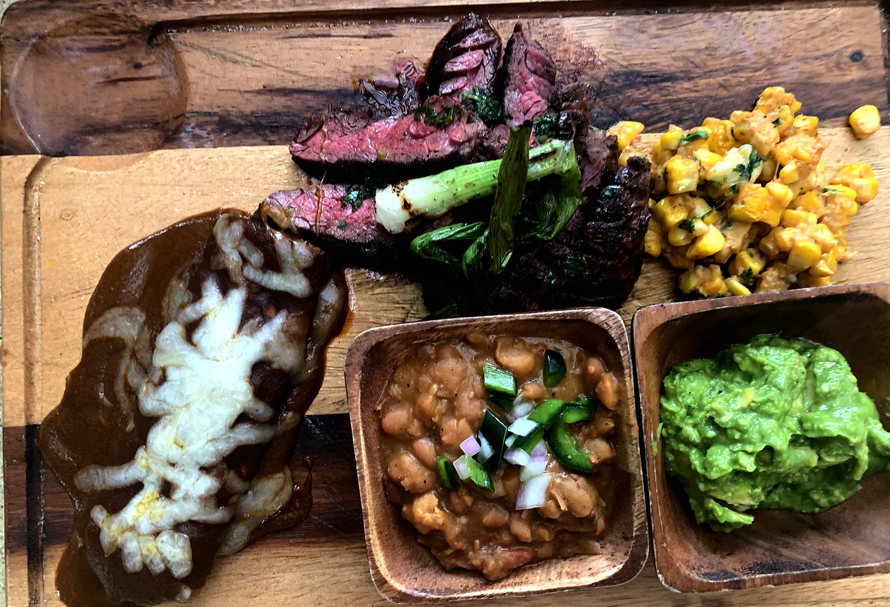 a bunch of food on a table